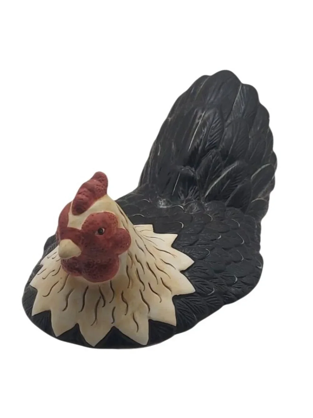 Sakura Warren Kimble Henny Penny Hand Painted Cookie Jar Hen On Nest W/ Chicks